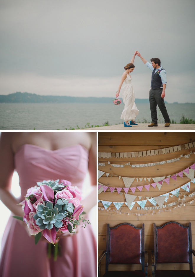 Gorgeous pink and gold DIY wedding, full of awesome details!