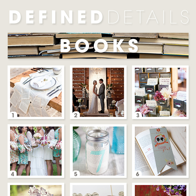 9 Awesome ideas for a book themed wedding!