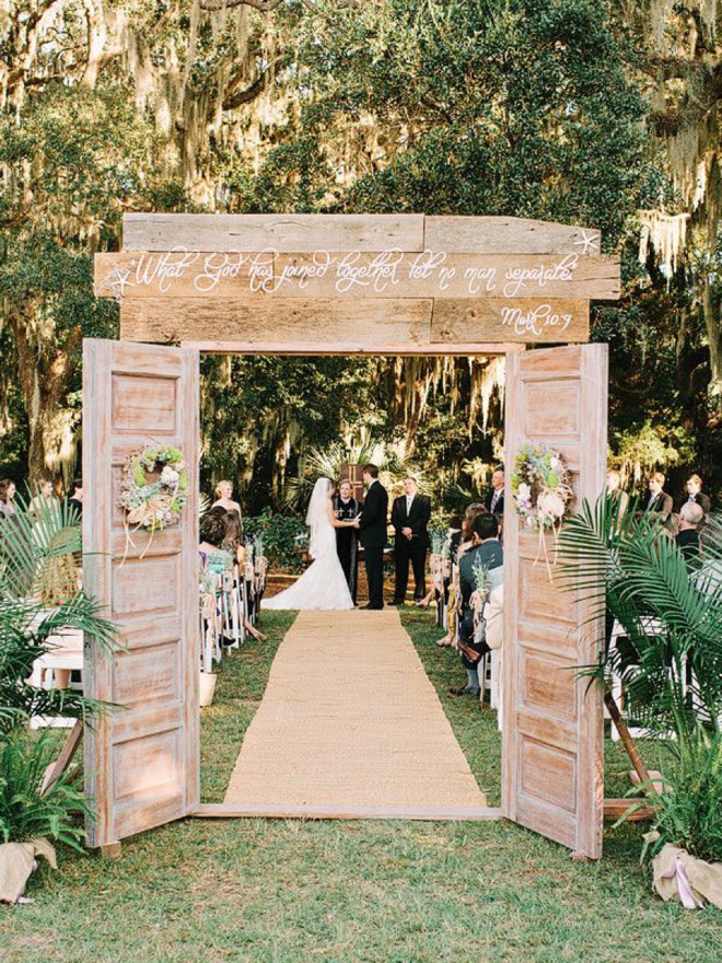 What God has joined together, let no man separate - wedding aisle sign