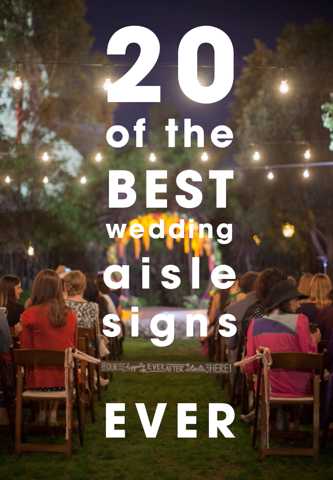 The best sayings and display ideas for wedding aisle signs!