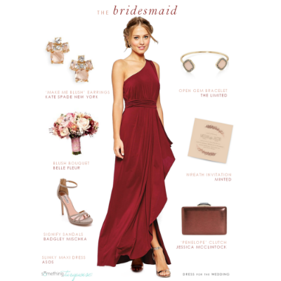 Bridesmaid look for fall wedding by blogger Dress for the Weddingon Something Turquoise