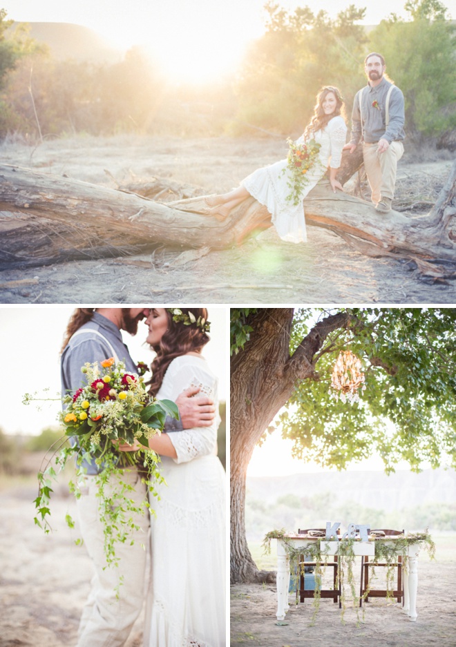 Gorgeous, boho camp wedding by Ashley dePencier Photography