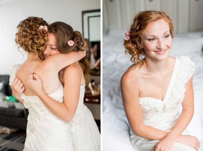 The bride getting ready!