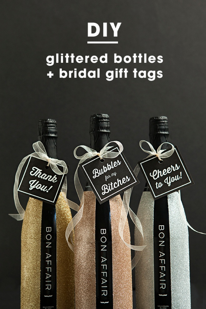 Wine Bottle Glitter Straws