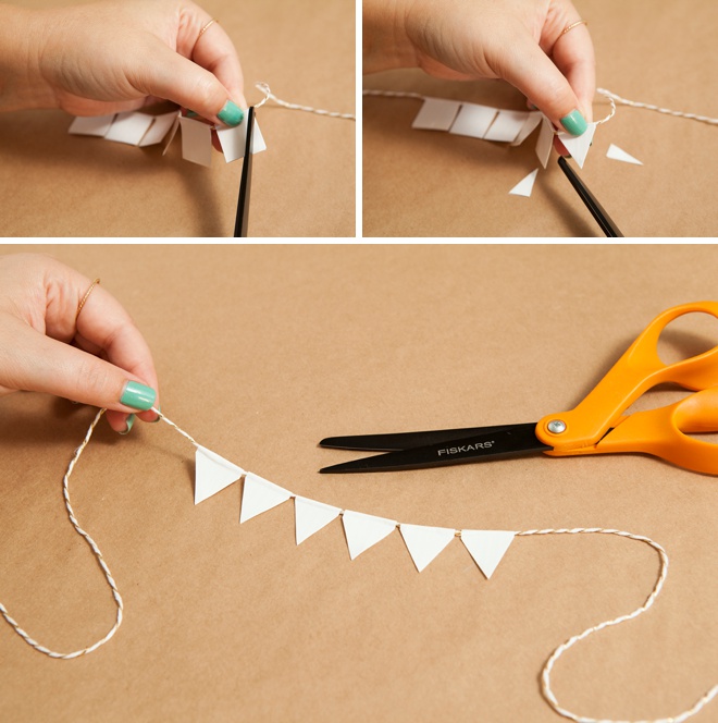 Adorable simple DIY bunting cake topper!