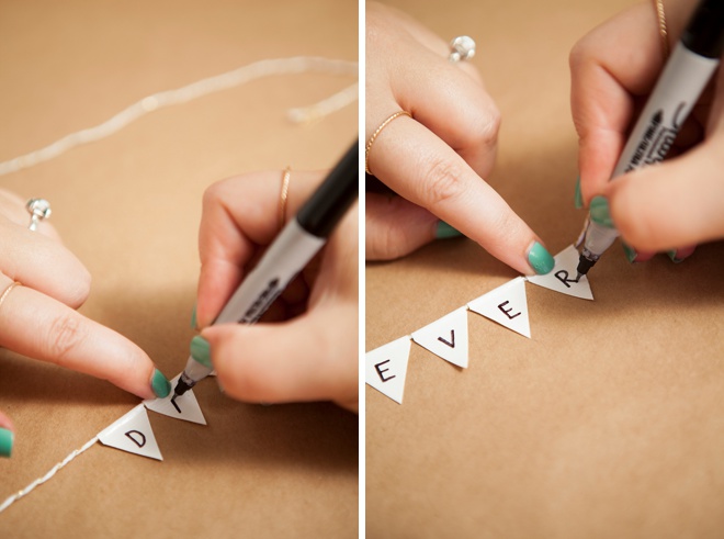 Adorable simple DIY bunting cake topper!