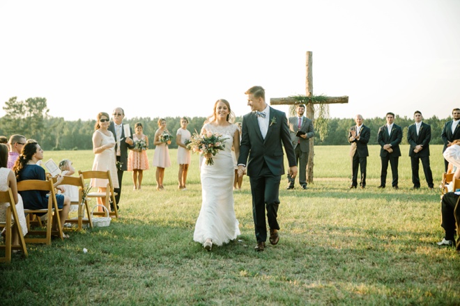 Beautiful, eco-friendly handmade backyard wedding!