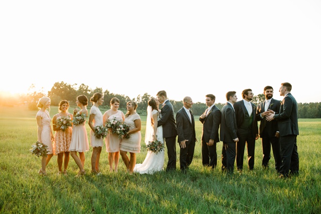 Beautiful, eco-friendly handmade backyard wedding!