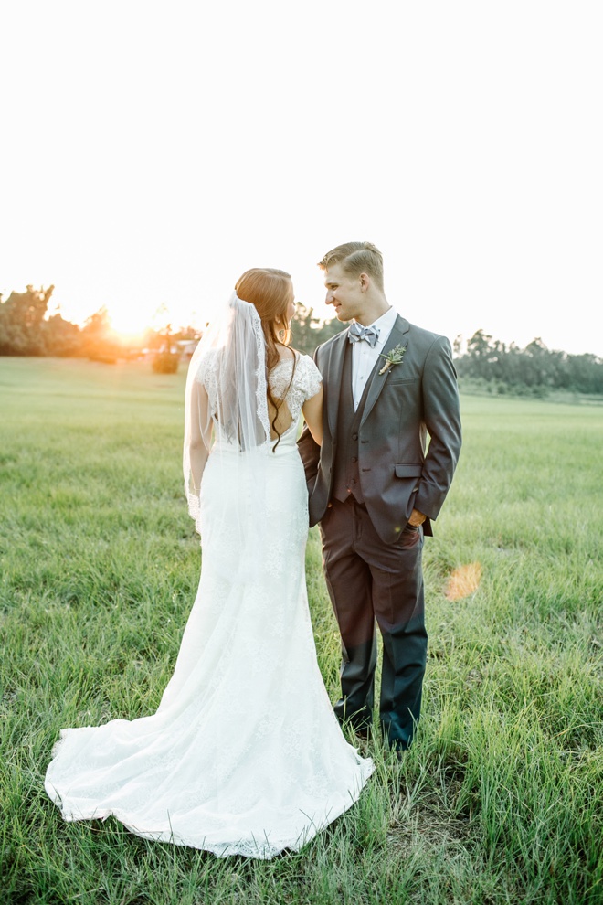 Gorgeous sunset bridal portraits