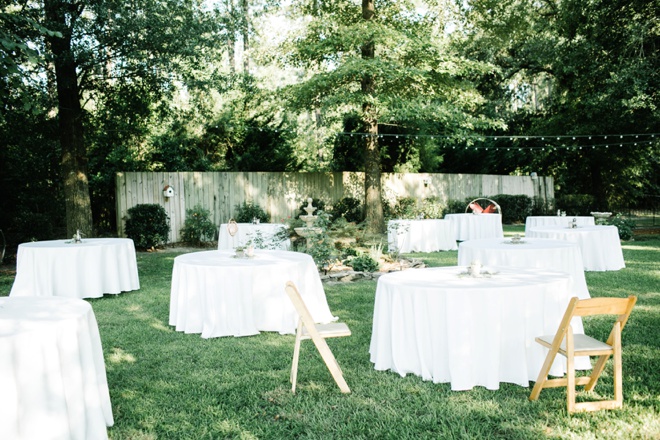 Beautiful, eco-friendly handmade backyard wedding!