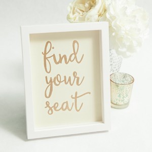How to make a Find Your Seat wedding sign.