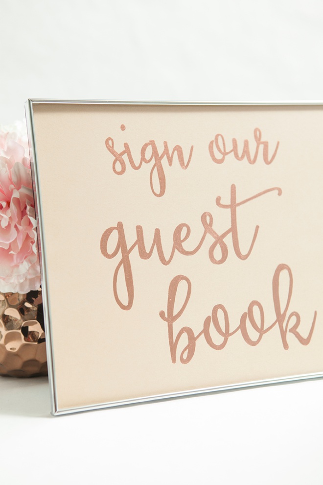 How to make a Sign Our Guest Book wedding sign.