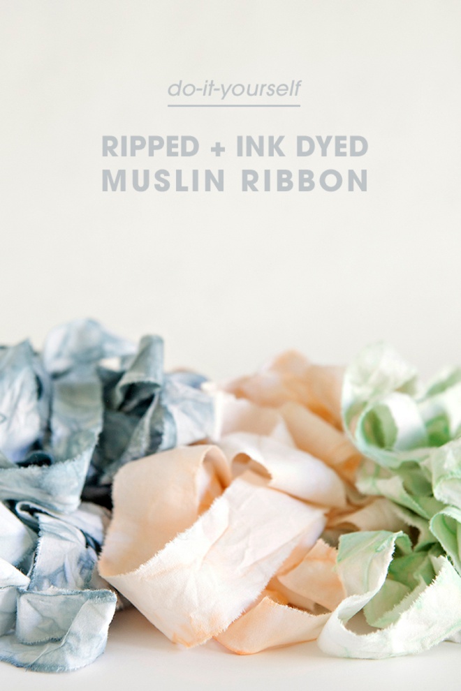 How to rip and dye your own muslin ribbon!