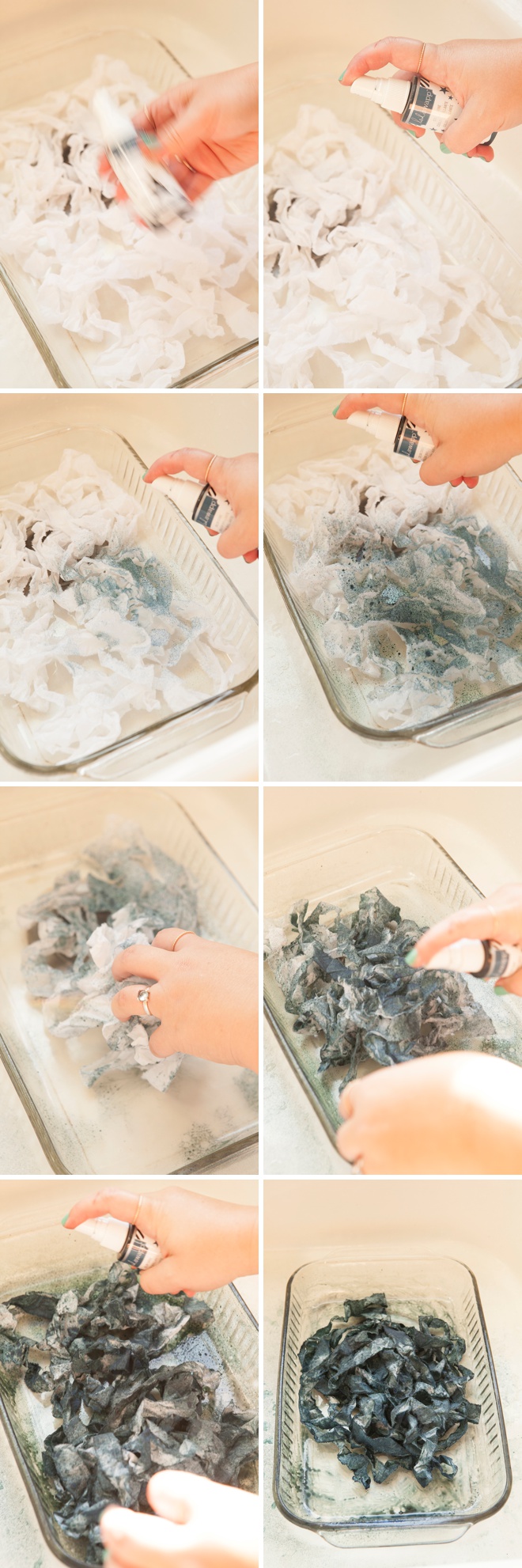 How to rip and ink dye your own muslin ribbon!
