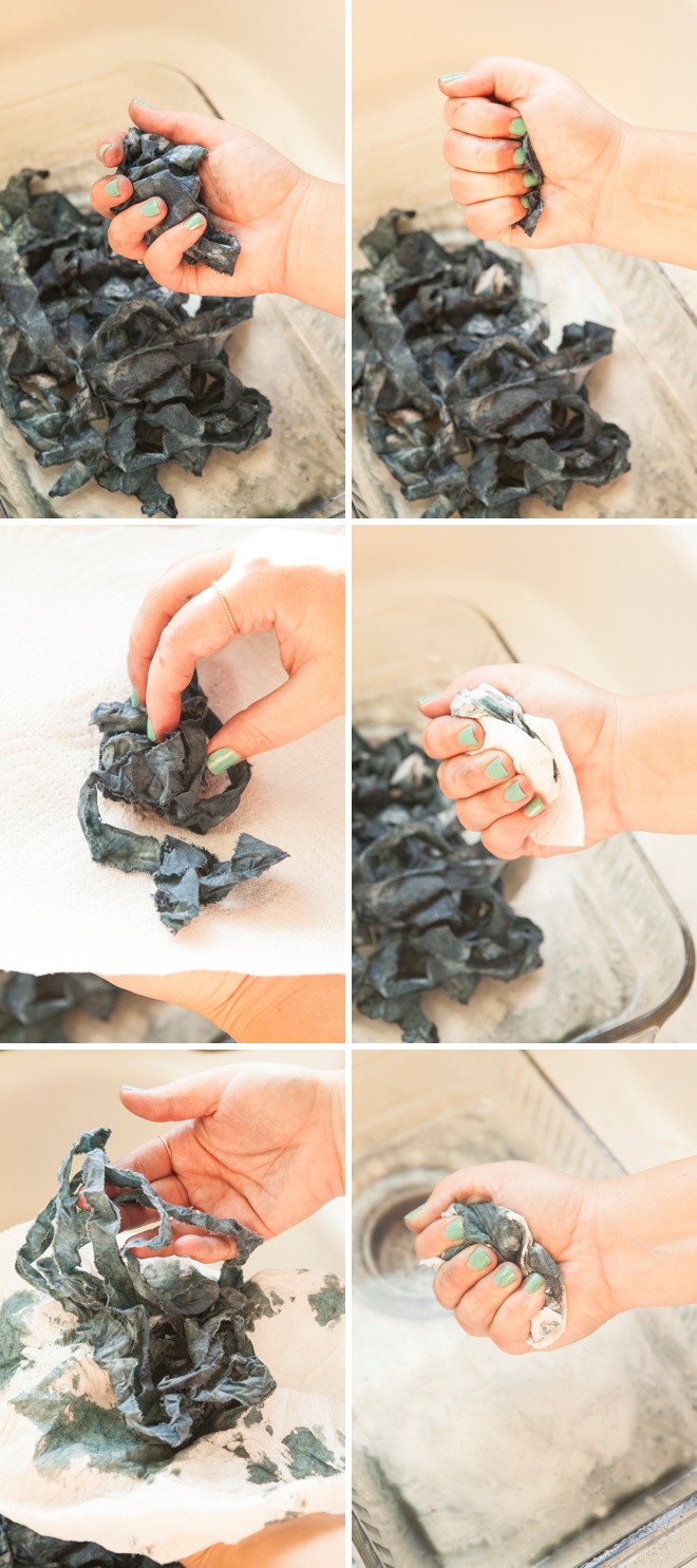 How to rip and ink dye your own muslin ribbon!