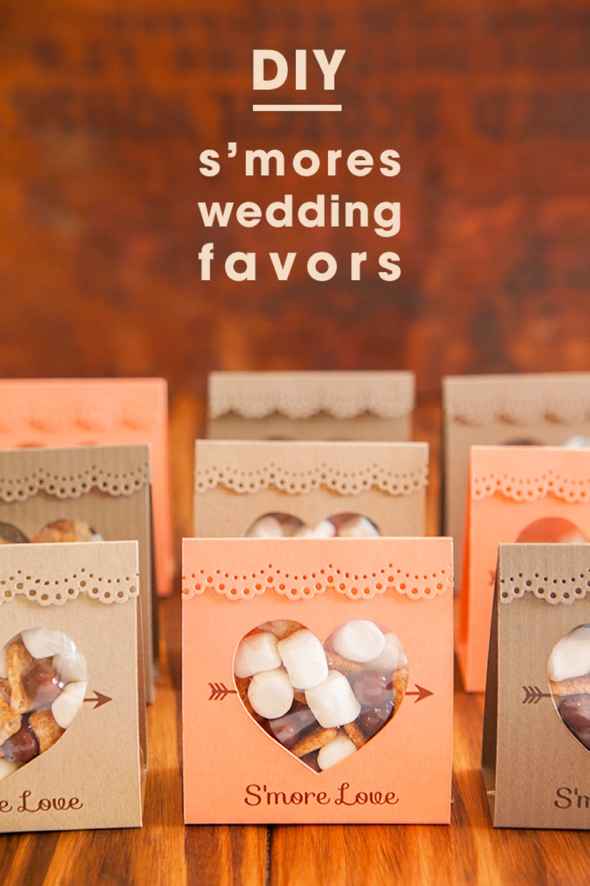 Adorable idea for s'mores wedding favors - so unique! Free design too!