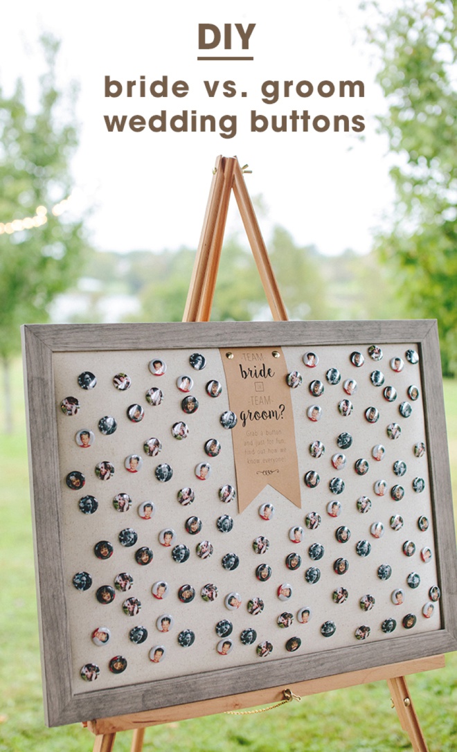 How do you know the Bride or Groom buttons - awesome idea!