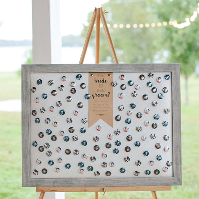 How do you know the Bride or Groom buttons - awesome idea!