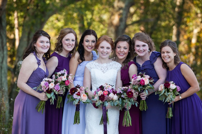 Lovely fall DIY wedding in gorgeous shades of purple!
