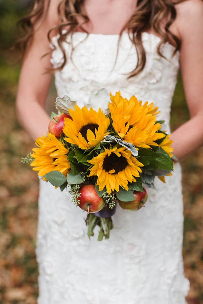 We Love This Sunflower and Apple Bouquet!