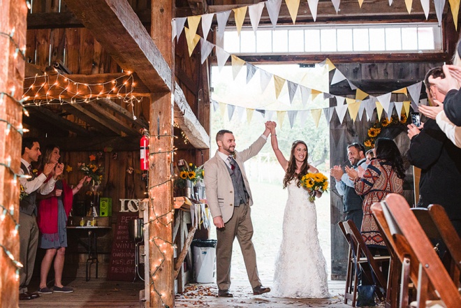 Love This Rustic Barn Wedding Reception Entrance!