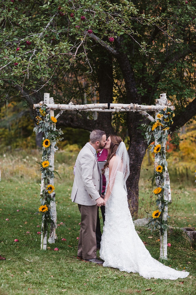 FIrst Kiss as Mr. and Mrs!