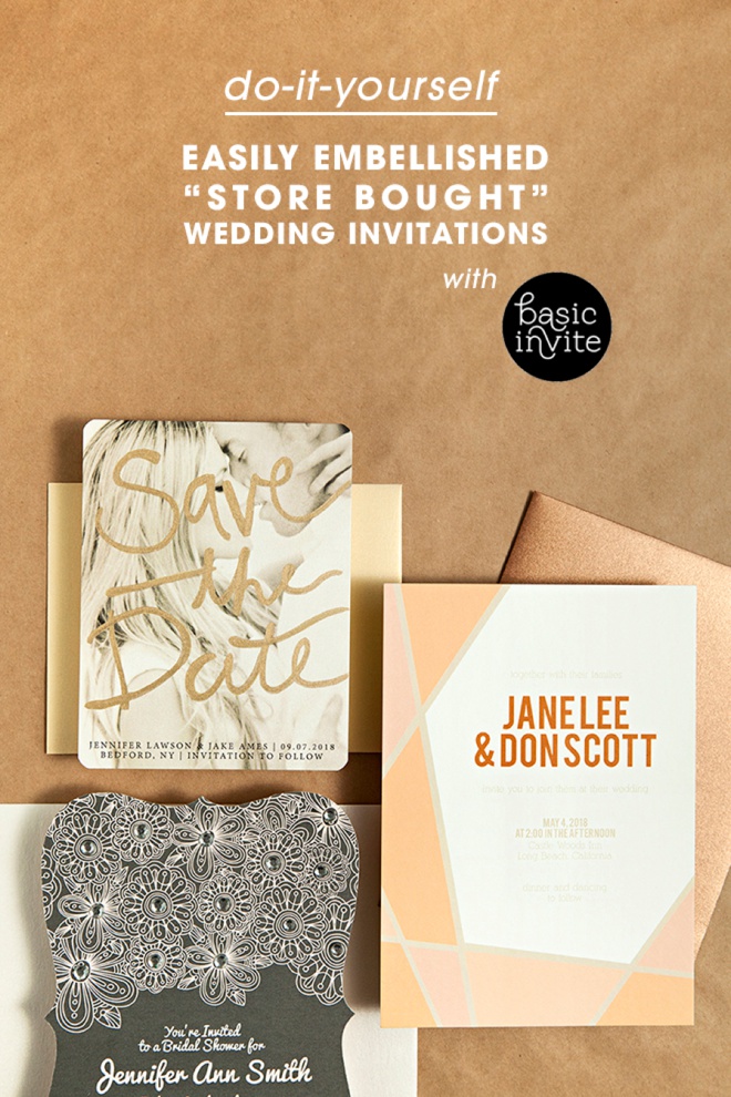 How to easily embellish store bought wedding invitations, great tips!