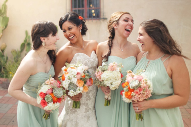 Playful mint + coral DIY wedding at the Park Avenue!