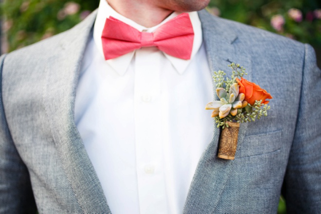 Boutonniere made out of a cork!