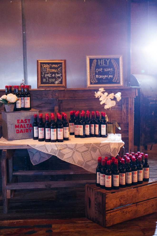Handmade wine as wedding favors!