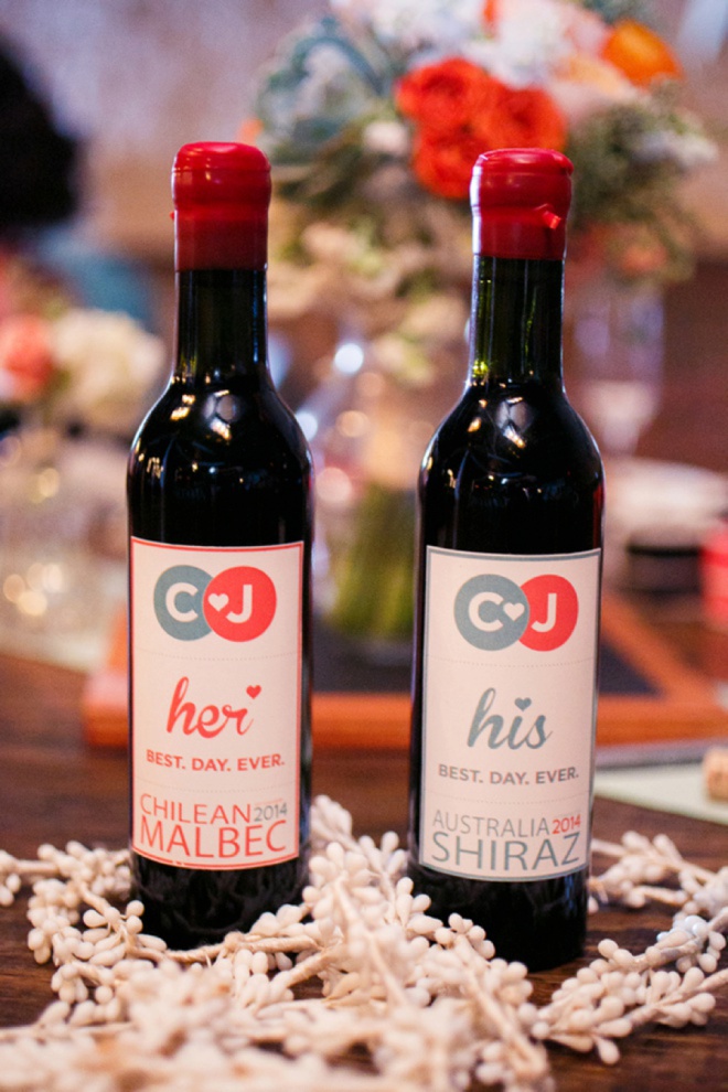 Handmade wine as wedding favors!