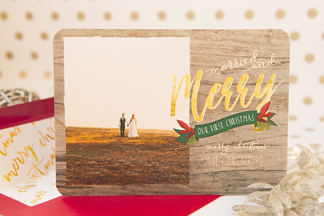 Easily create and send newlywed christmas cards with Shutterfly!