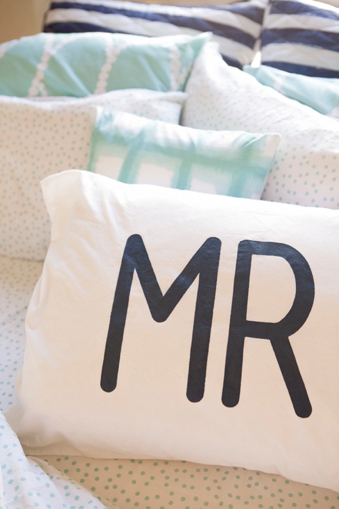 Awesome DIY idea; paint your own custom pillowcases!