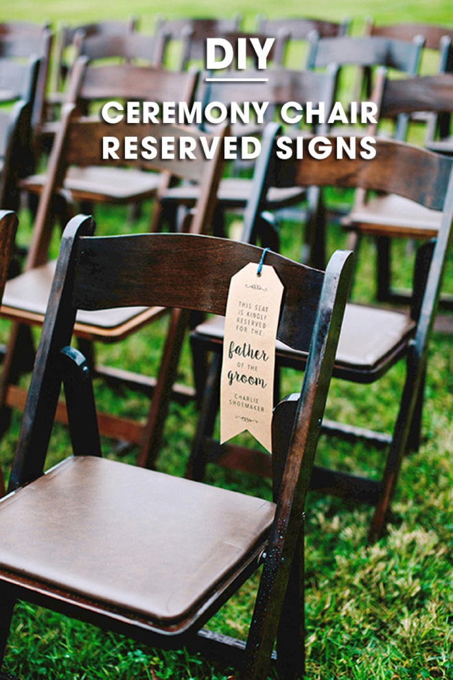 Wedding Chair Signs