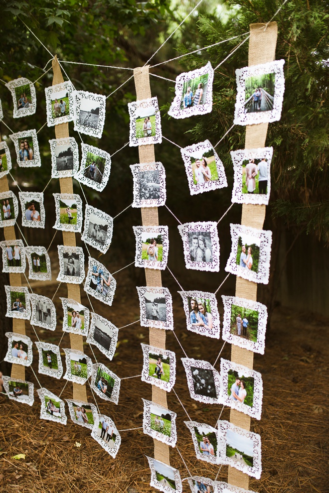 Engagement photo wall!