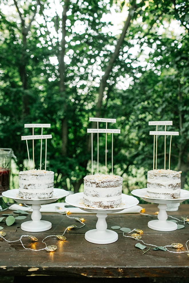 Handmade wedding cakes with custom ceramic toppers!