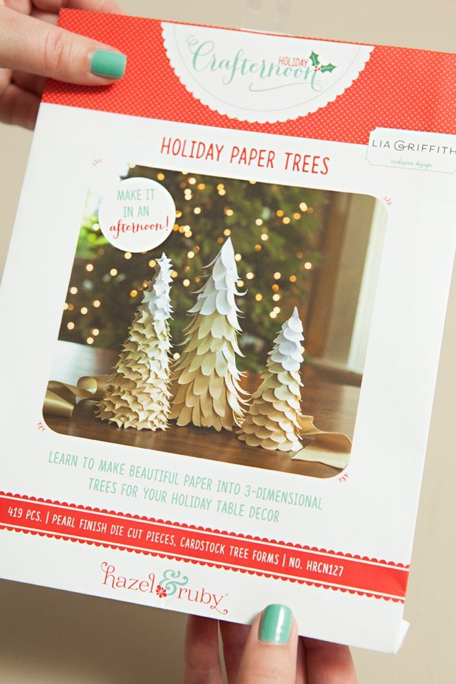 Adorable DIY paper holiday trees by Lia Griffith!