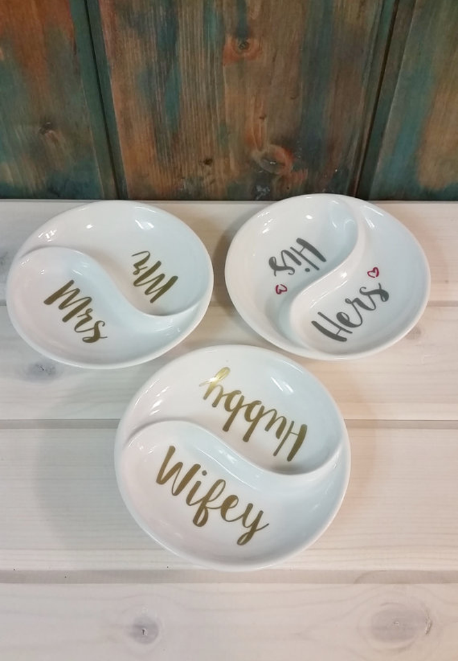Mr and Mrs Ring Dishes
