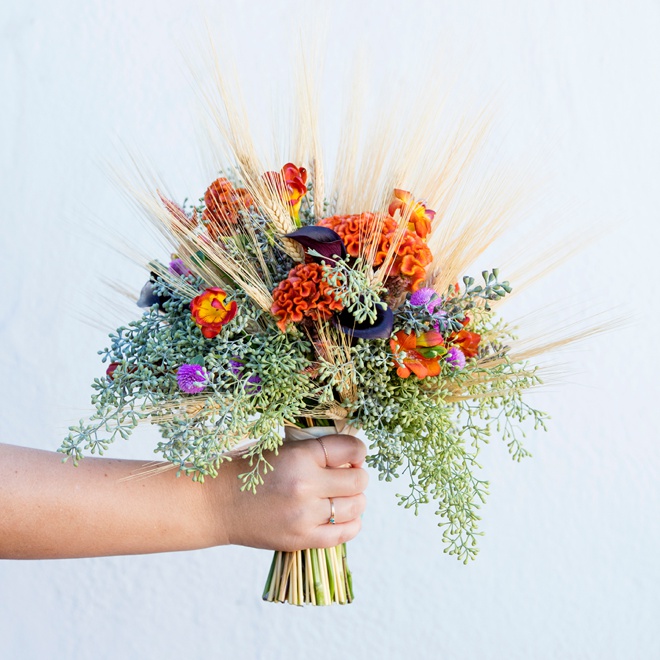 Beautiful fall bridal Bouquet Blueprint, learn how we made it!