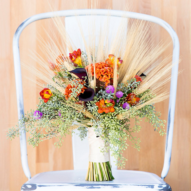 Beautiful fall bridal Bouquet Blueprint, learn how we made it!