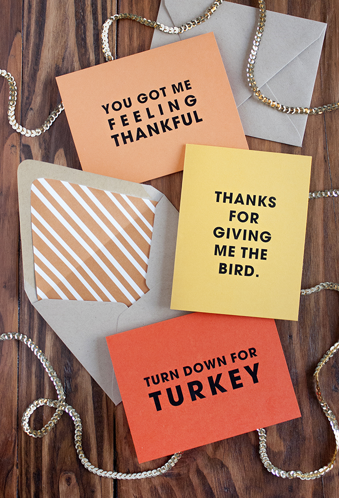 FREE printable silly Thanksgiving cards!
