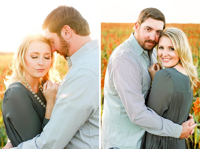 We love this darling engagement session in a field!
