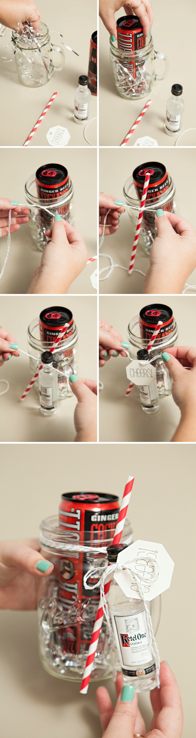 How to make your own mason jar cocktail gifts, best gifts ever!