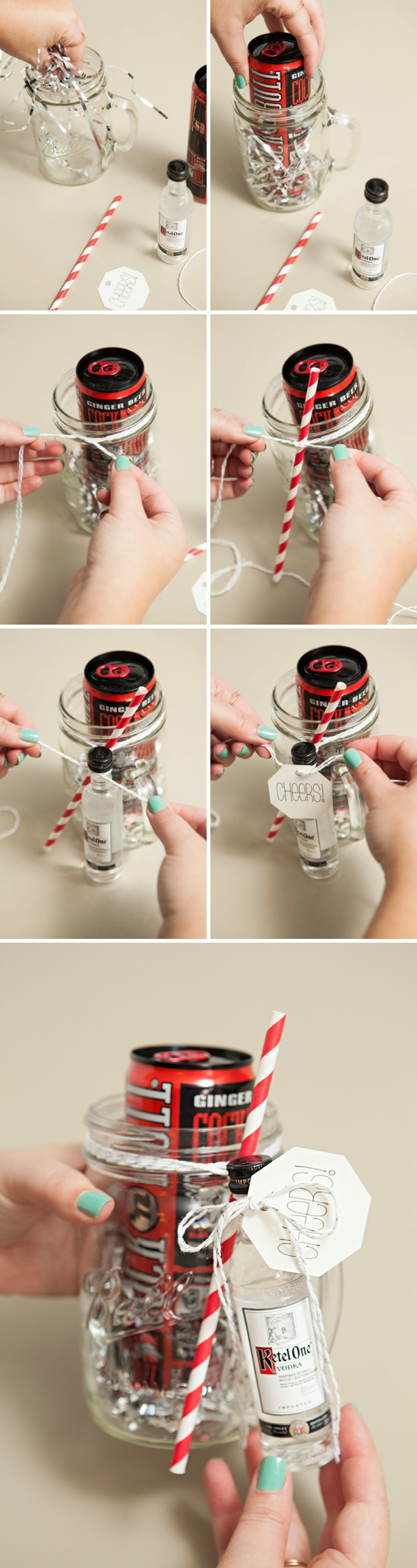 Make These XL Mason Jar Cocktail Gifts!