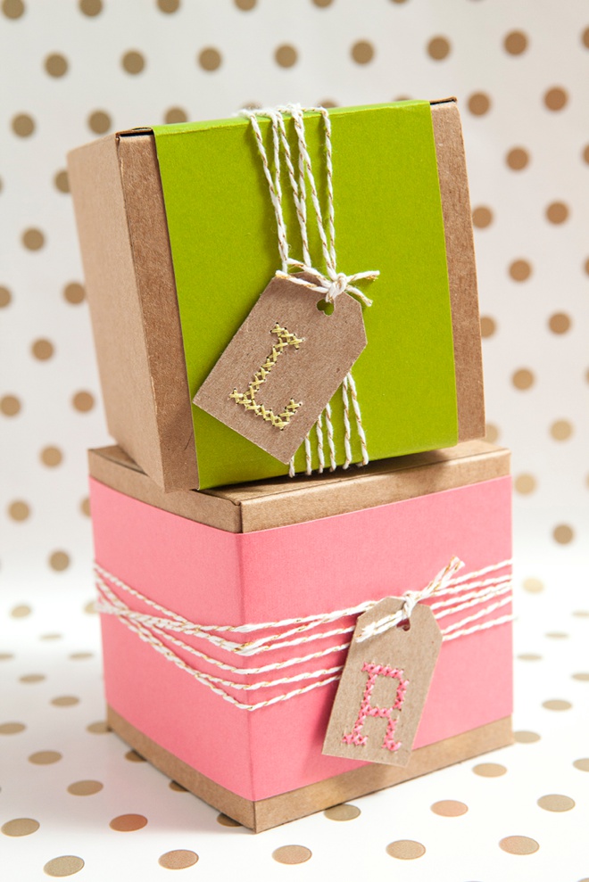 Easily cross-stitch alphabet gift tags with these steps and free pattern!