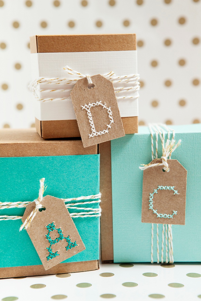 Easily cross-stitch alphabet gift tags with these steps and free pattern!