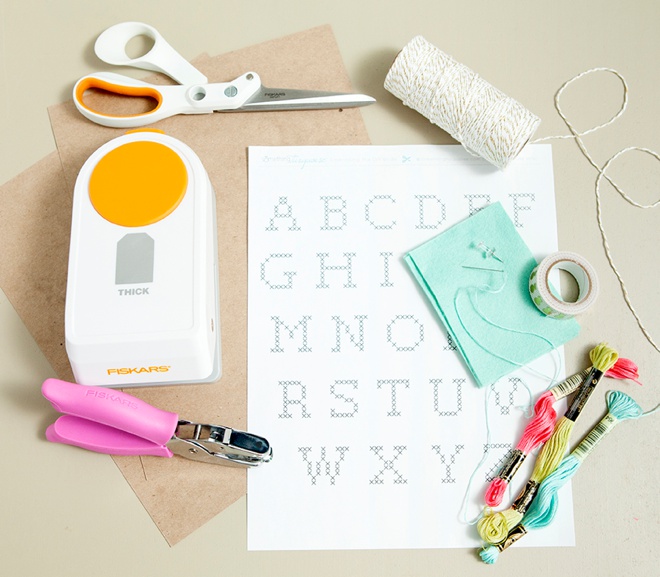 Easily cross-stitch alphabet gift tags with these steps and free pattern!