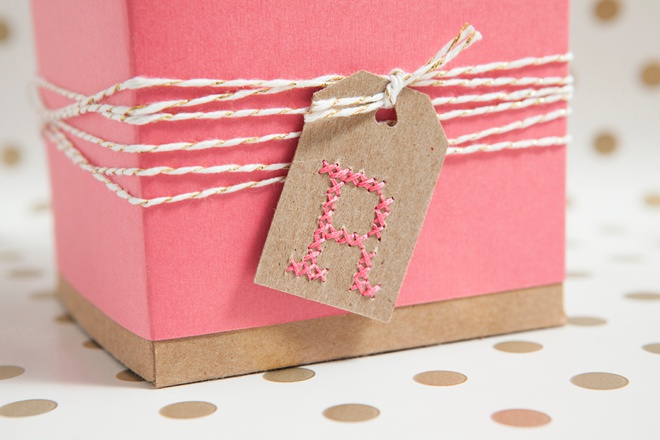 Easily cross-stitch alphabet gift tags with these steps and free pattern!