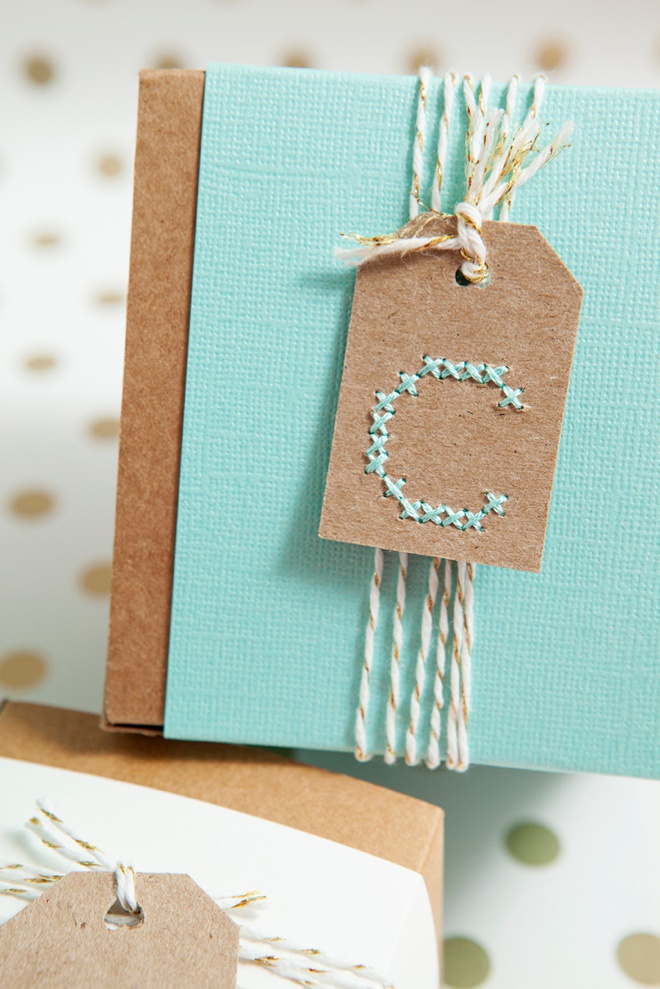 Easily cross-stitch alphabet gift tags with these steps and free pattern!