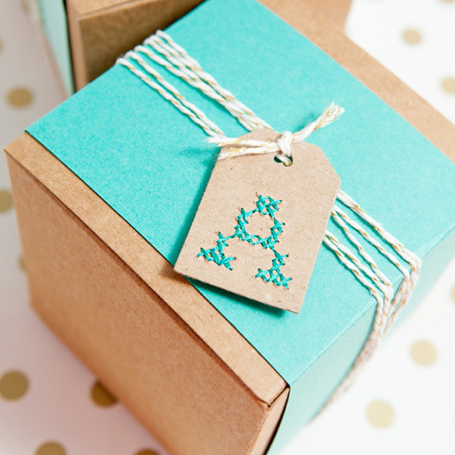 Made with Love Script Turquoise Craft Show Gift Tags